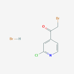 molecular formula C7H6Br2ClNO B057891 2-溴-1-(2-氯吡啶-4-基)乙酮盐酸盐 CAS No. 569667-89-6