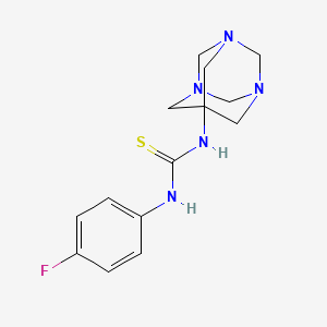 molecular formula C14H18FN5S B5789103 N-(4-fluorophenyl)-N'-1,3,5-triazatricyclo[3.3.1.1~3,7~]dec-7-ylthiourea 