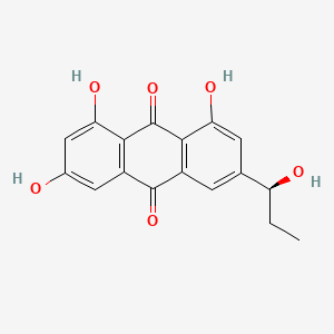 molecular formula C17H14O6 B578914 红羽笔石素 CAS No. 15979-74-5