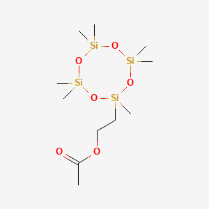 molecular formula C11H28O6Si4 B578918 (乙酰氧基乙基)七甲基环四硅氧烷 CAS No. 18048-31-2
