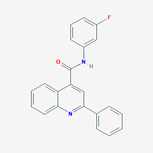 molecular formula C22H15FN2O B5789195 N-(3-fluorophenyl)-2-phenylquinoline-4-carboxamide 