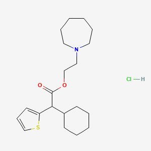molecular formula C20H32ClNO2S B578922 2-(Azepan-1-yl)ethyl 2-cyclohexyl-2-thiophen-2-ylacetate;hydrochloride CAS No. 16199-90-9