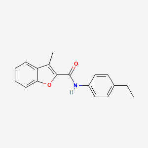 molecular formula C18H17NO2 B5789257 N-(4-ethylphenyl)-3-methyl-1-benzofuran-2-carboxamide 