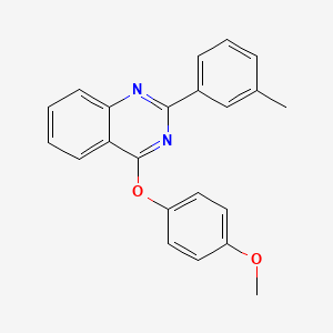 molecular formula C22H18N2O2 B5789304 4-(4-methoxyphenoxy)-2-(3-methylphenyl)quinazoline 