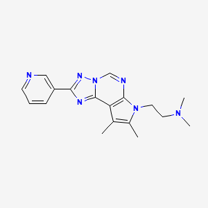 molecular formula C18H21N7 B5789315 N-{2-[8,9-DIMETHYL-2-(3-PYRIDYL)-7H-PYRROLO[3,2-E][1,2,4]TRIAZOLO[1,5-C]PYRIMIDIN-7-YL]ETHYL}-N,N-DIMETHYLAMINE 