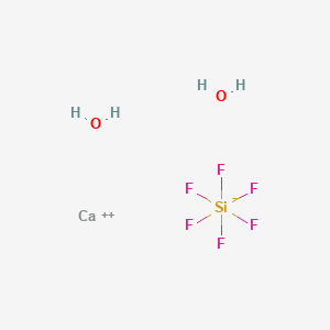 molecular formula Ca9F6H4O20Si6 B578948 Calcium hexafluorosilicate dihydrate CAS No. 16961-80-1