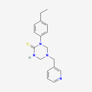 molecular formula C17H20N4S B5789480 1-(4-Ethylphenyl)-5-(pyridin-3-ylmethyl)-1,3,5-triazinane-2-thione 