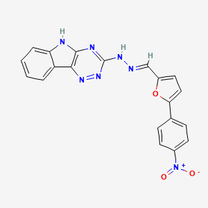 molecular formula C20H13N7O3 B5789512 N-[(E)-[5-(4-nitrophenyl)furan-2-yl]methylideneamino]-5H-[1,2,4]triazino[5,6-b]indol-3-amine 