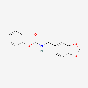 molecular formula C15H13NO4 B5789542 Phenylpiperonylcarbamate 