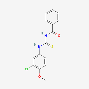 molecular formula C15H13ClN2O2S B5789643 N-[(3-chloro-4-methoxyphenyl)carbamothioyl]benzamide 