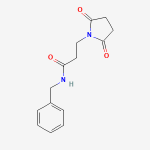 molecular formula C14H16N2O3 B5789657 N-benzyl-3-(2,5-dioxopyrrolidin-1-yl)propanamide 
