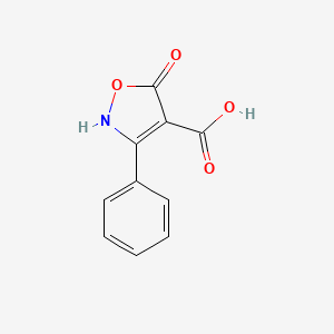 molecular formula C10H7NO4 B578968 5-Hydroxy-3-phenylisoxazole-4-carboxylic acid CAS No. 15969-44-5