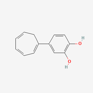 molecular formula C13H12O2 B578969 1,2-Benzenediol,4-(1,3,5-cycloheptatrien-1-yl)- CAS No. 16235-31-7