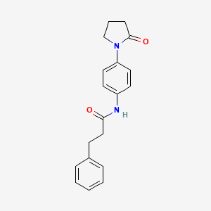 molecular formula C19H20N2O2 B5789691 N-[4-(2-oxopyrrolidin-1-yl)phenyl]-3-phenylpropanamide 