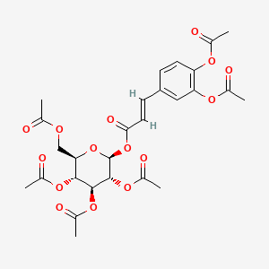 [(2S,3R,4S,5R,6R)-3,4,5-triacetyloxy-6-(acetyloxymethyl)oxan-2-yl] (E)-3-(3,4-diacetyloxyphenyl)prop-2-enoate