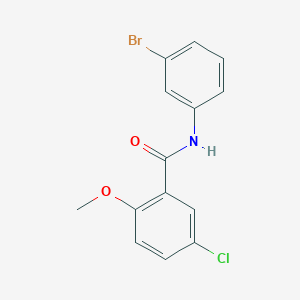molecular formula C14H11BrClNO2 B5789799 N~1~-(3-bromophenyl)-5-chloro-2-methoxybenzamide 