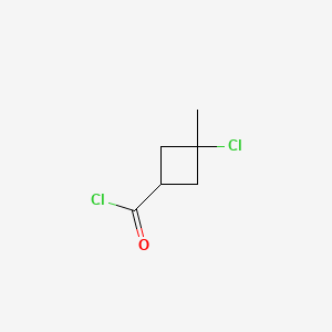 molecular formula C6H8Cl2O B578982 3-Chloro-3-methylcyclobutane-1-carbonyl chloride CAS No. 16200-72-9