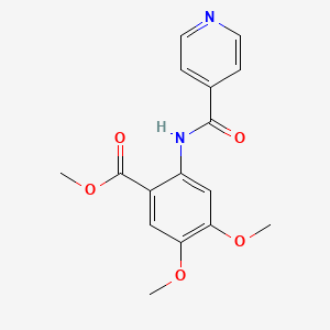 molecular formula C16H16N2O5 B5789831 METHYL 4,5-DIMETHOXY-2-[(4-PYRIDYLCARBONYL)AMINO]BENZOATE 