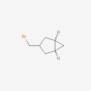 molecular formula C7H11Br B578984 Bicyclo[3.1.0]hexane, 3-(bromomethyl)-, cis-(8CI) CAS No. 16782-62-0