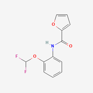 molecular formula C12H9F2NO3 B5789845 N-[2-(difluoromethoxy)phenyl]furan-2-carboxamide 