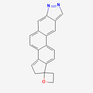 molecular formula C20H14N2O B578989 Spiro[cyclopenta[7,8]phenanthro[2,3-c]pyrazole-1(2H),2'-oxetane](8CI,9CI) CAS No. 187-18-8