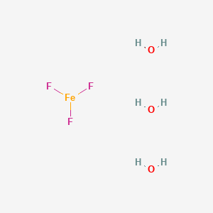 molecular formula F3FeH6O3 B578997 Iron(III) fluoride trihydrate CAS No. 15469-38-2