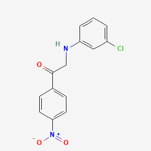 molecular formula C14H11ClN2O3 B5789995 Ethanone, 2-[(3-chlorophenyl)amino]-1-(4-nitrophenyl)- CAS No. 54583-53-8