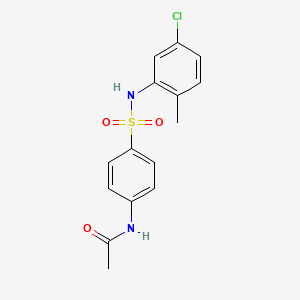 molecular formula C15H15ClN2O3S B5790024 N-{4-[(5-chloro-2-methylphenyl)sulfamoyl]phenyl}acetamide 