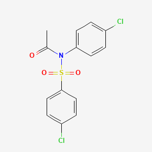 molecular formula C14H11Cl2NO3S B5790062 N-(4-chlorobenzenesulfonyl)-N-(4-chlorophenyl)acetamide 