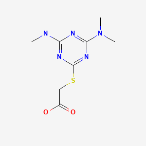 molecular formula C10H17N5O2S B5790091 Methyl 2-[[4,6-bis(dimethylamino)-1,3,5-triazin-2-yl]sulfanyl]acetate 