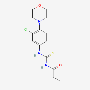 molecular formula C14H18ClN3O2S B5790131 N-{[3-chloro-4-(morpholin-4-yl)phenyl]carbamothioyl}propanamide 