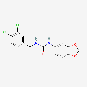 molecular formula C15H12Cl2N2O3 B5790190 N-(1,3-BENZODIOXOL-5-YL)-N'-(3,4-DICHLOROBENZYL)UREA 