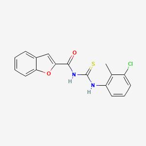 molecular formula C17H13ClN2O2S B5790280 N-[(3-chloro-2-methylphenyl)carbamothioyl]-1-benzofuran-2-carboxamide 