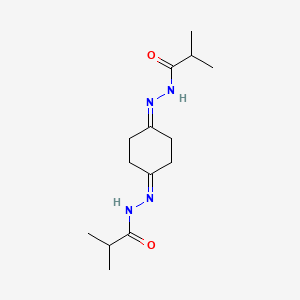 molecular formula C14H24N4O2 B5790288 N',N''-cyclohexane-1,4-diylidenebis(2-methylpropanehydrazide) 