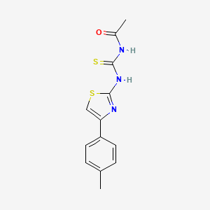 molecular formula C13H13N3OS2 B5790373 N-[[4-(4-methylphenyl)-1,3-thiazol-2-yl]carbamothioyl]acetamide 