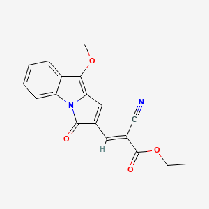 molecular formula C18H14N2O4 B5790516 ethyl (E)-2-cyano-3-(4-methoxy-1-oxopyrrolo[1,2-a]indol-2-yl)prop-2-enoate 