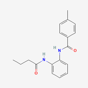 molecular formula C18H20N2O2 B5790545 N-[2-(butanoylamino)phenyl]-4-methylbenzamide 