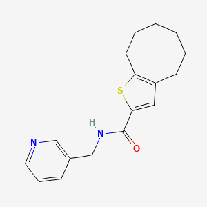 molecular formula C17H20N2OS B5790561 N-[(PYRIDIN-3-YL)METHYL]-4H5H6H7H8H9H-CYCLOOCTA[B]THIOPHENE-2-CARBOXAMIDE 