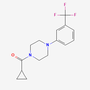 molecular formula C15H17F3N2O B5790690 CYCLOPROPYL{4-[3-(TRIFLUOROMETHYL)PHENYL]PIPERAZINO}METHANONE 