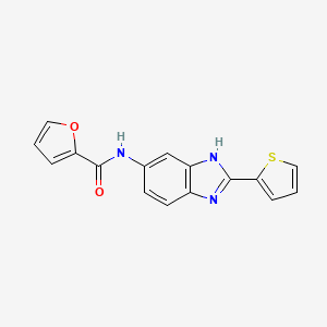 molecular formula C16H11N3O2S B5790758 N-[2-(2-Thienyl)-1H-benzimidazol-6-yl]-2-furancarboxamide 