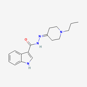 molecular formula C17H22N4O B5790773 N'-(1-propylpiperidin-4-ylidene)-1H-indole-3-carbohydrazide 
