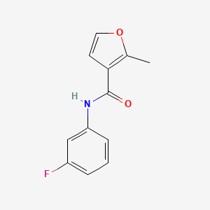 molecular formula C12H10FNO2 B5790854 N-(3-fluorophenyl)-2-methylfuran-3-carboxamide 