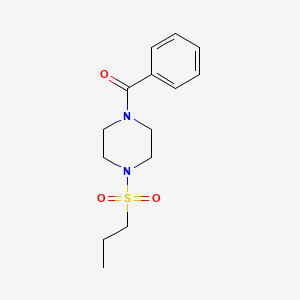 molecular formula C14H20N2O3S B5790874 PHENYL[4-(PROPYLSULFONYL)PIPERAZINO]METHANONE 
