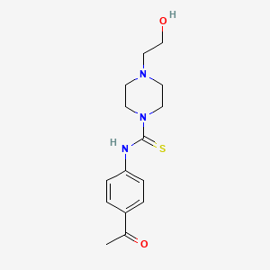 molecular formula C15H21N3O2S B5791069 N-(4-acetylphenyl)-4-(2-hydroxyethyl)piperazine-1-carbothioamide 