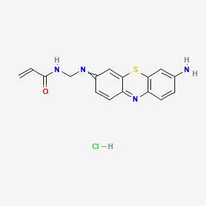 molecular formula C16H15ClN4OS B579122 N-[[(7-aminophenothiazin-3-ylidene)amino]methyl]prop-2-enamide;hydrochloride CAS No. 19310-36-2