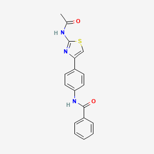 molecular formula C18H15N3O2S B5791253 N-[4-(2-acetamido-1,3-thiazol-4-yl)phenyl]benzamide 