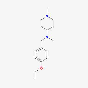 molecular formula C16H26N2O B5791313 N-[(4-ethoxyphenyl)methyl]-N,1-dimethylpiperidin-4-amine 