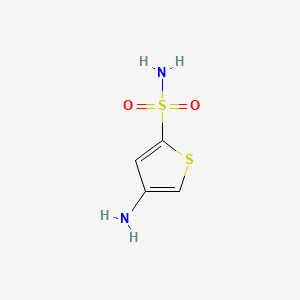 molecular formula C4H6N2O2S2 B579142 4-Aminothiophene-2-sulfonamide CAS No. 17510-80-4