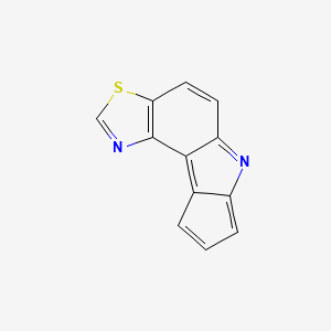 molecular formula C12H6N2S B579145 Cyclopenta[b]thiazolo[4,5-e]indole CAS No. 19563-68-9