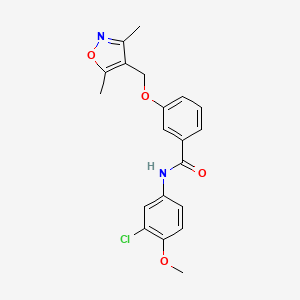 molecular formula C20H19ClN2O4 B5791465 N~1~-(3-CHLORO-4-METHOXYPHENYL)-3-[(3,5-DIMETHYL-4-ISOXAZOLYL)METHOXY]BENZAMIDE 